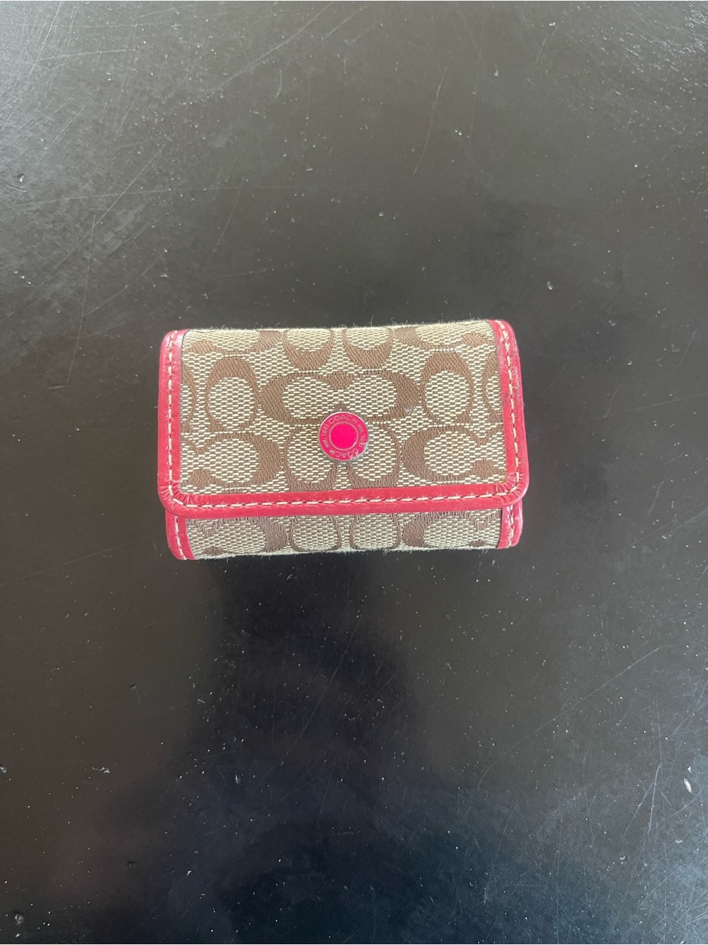 Coach Signature Canvas Contact Lens Case